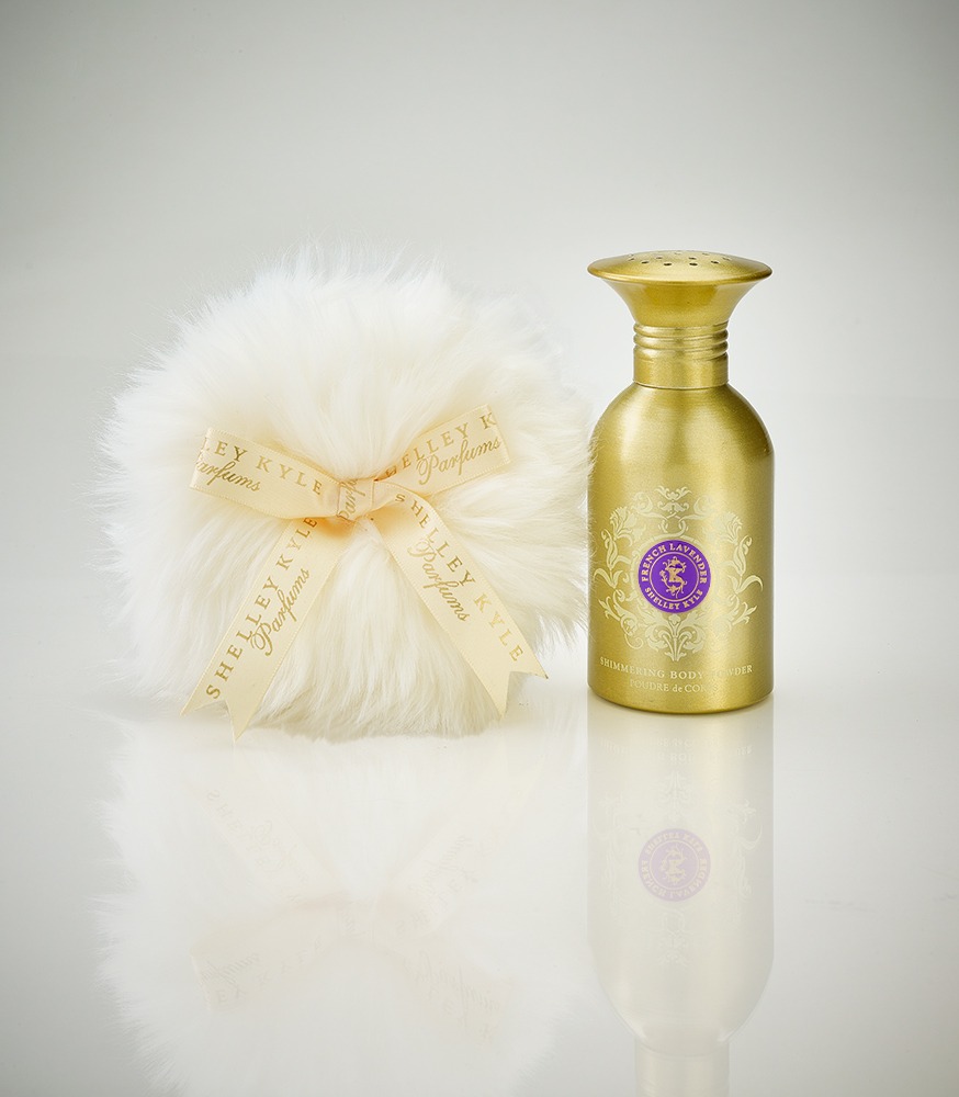 Shelley Kyle French Lavender Shimmer Powder Talc Free Gift Box Set 100G/4oz